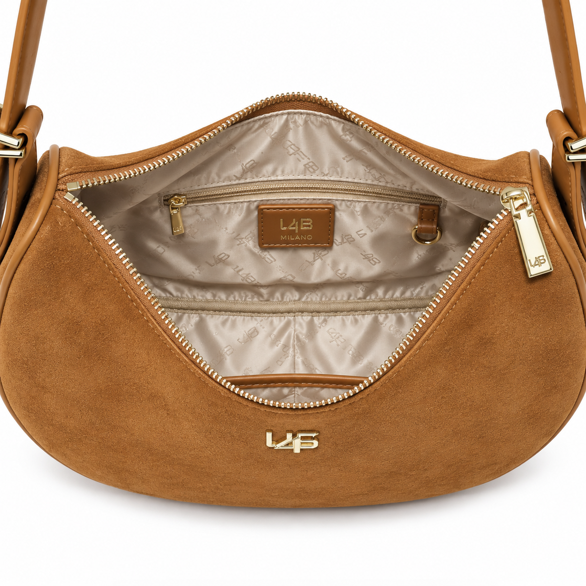 Borsa a spalla/tracolla Hobo 4US Cesare Paciotti Gabrielle Ecopelle Camoscio