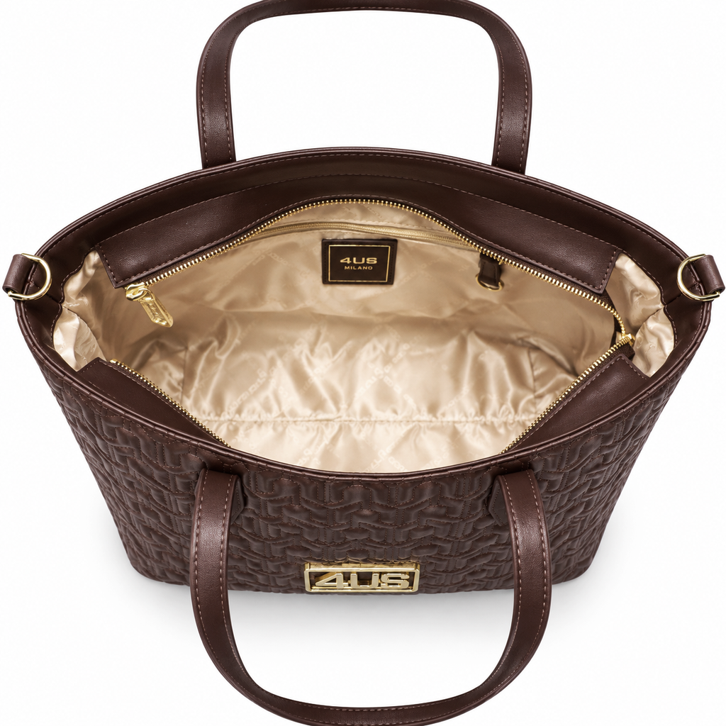 Borsa a spalla/tracolla 4US Cesare Paciotti Violet Trapuntata