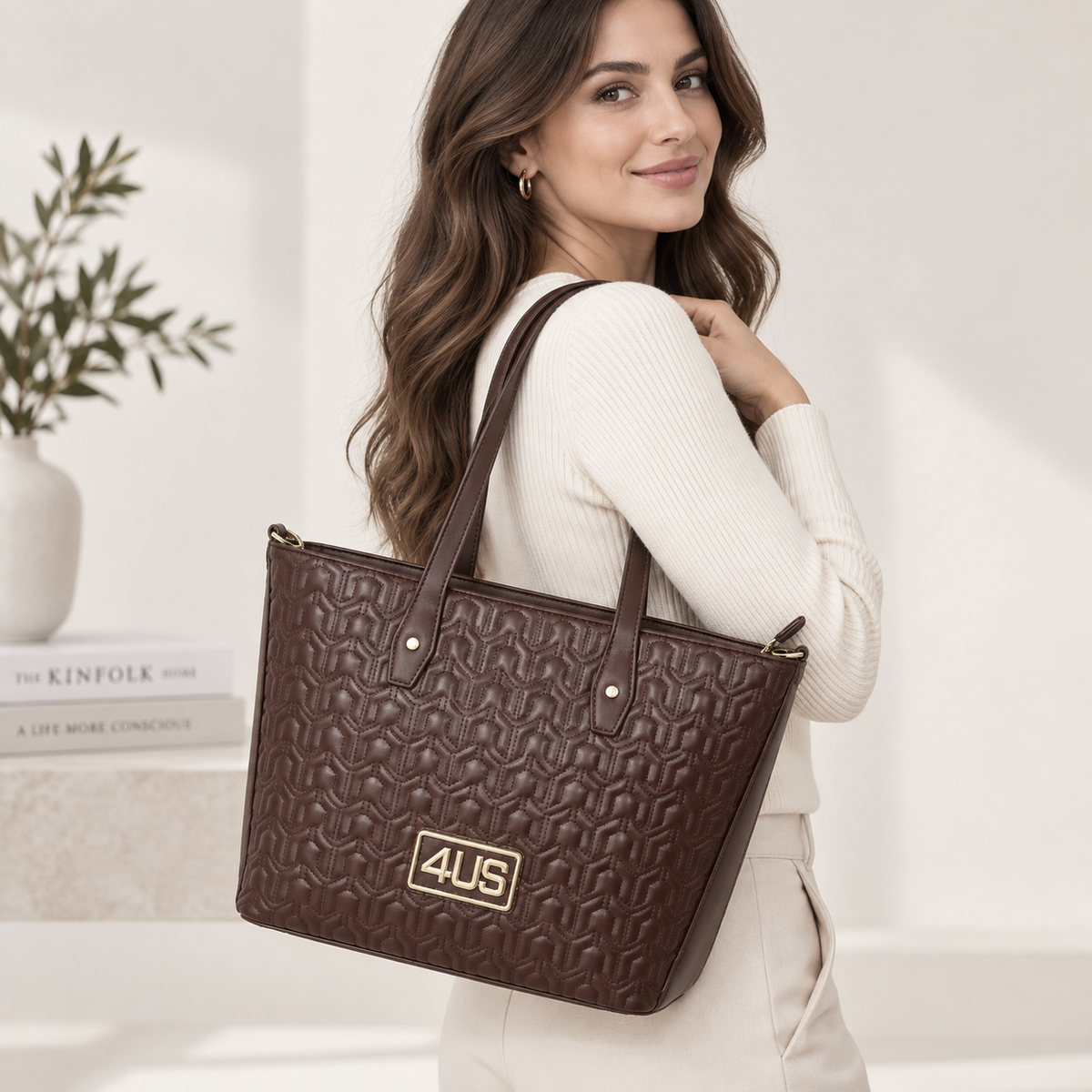 Borsa a spalla/tracolla 4US Cesare Paciotti Violet Trapuntata