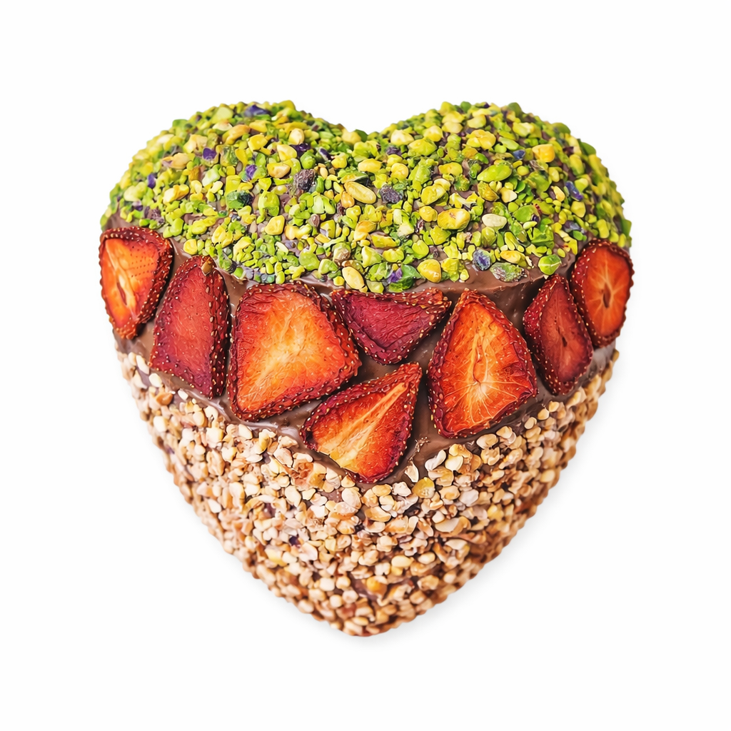 Cuore al cioccolato Gourmet Trigusto Fragole doppia sorpresa