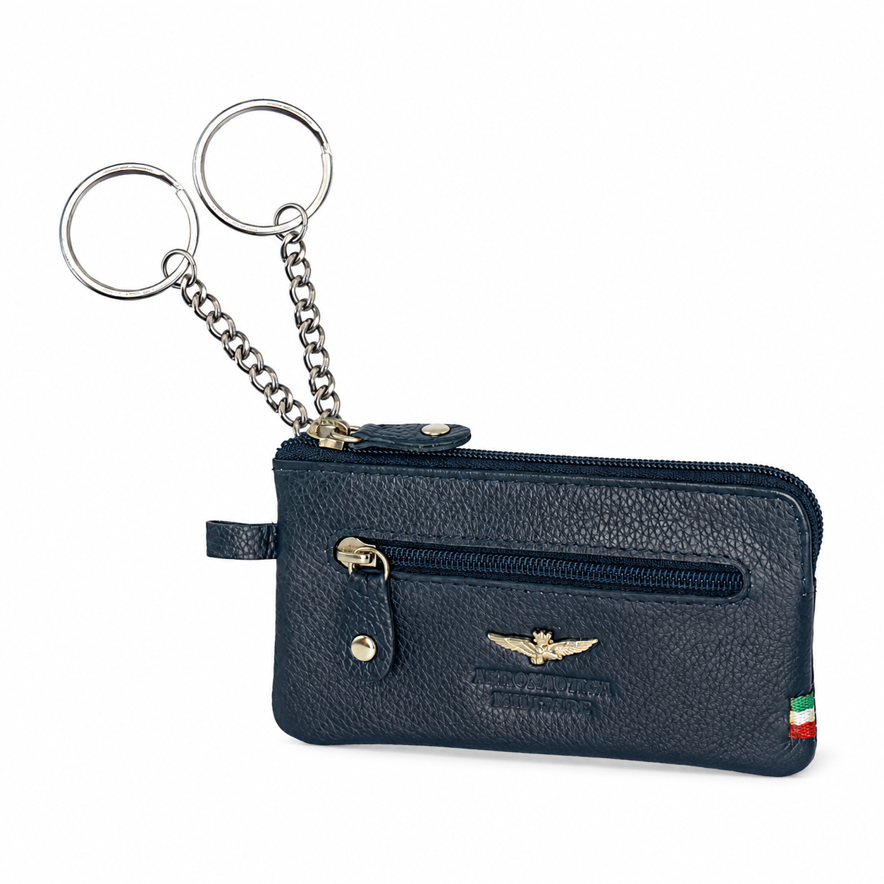 Portachiavi a bustina Aeronautica Militare AM107 Flag in Vera Pelle