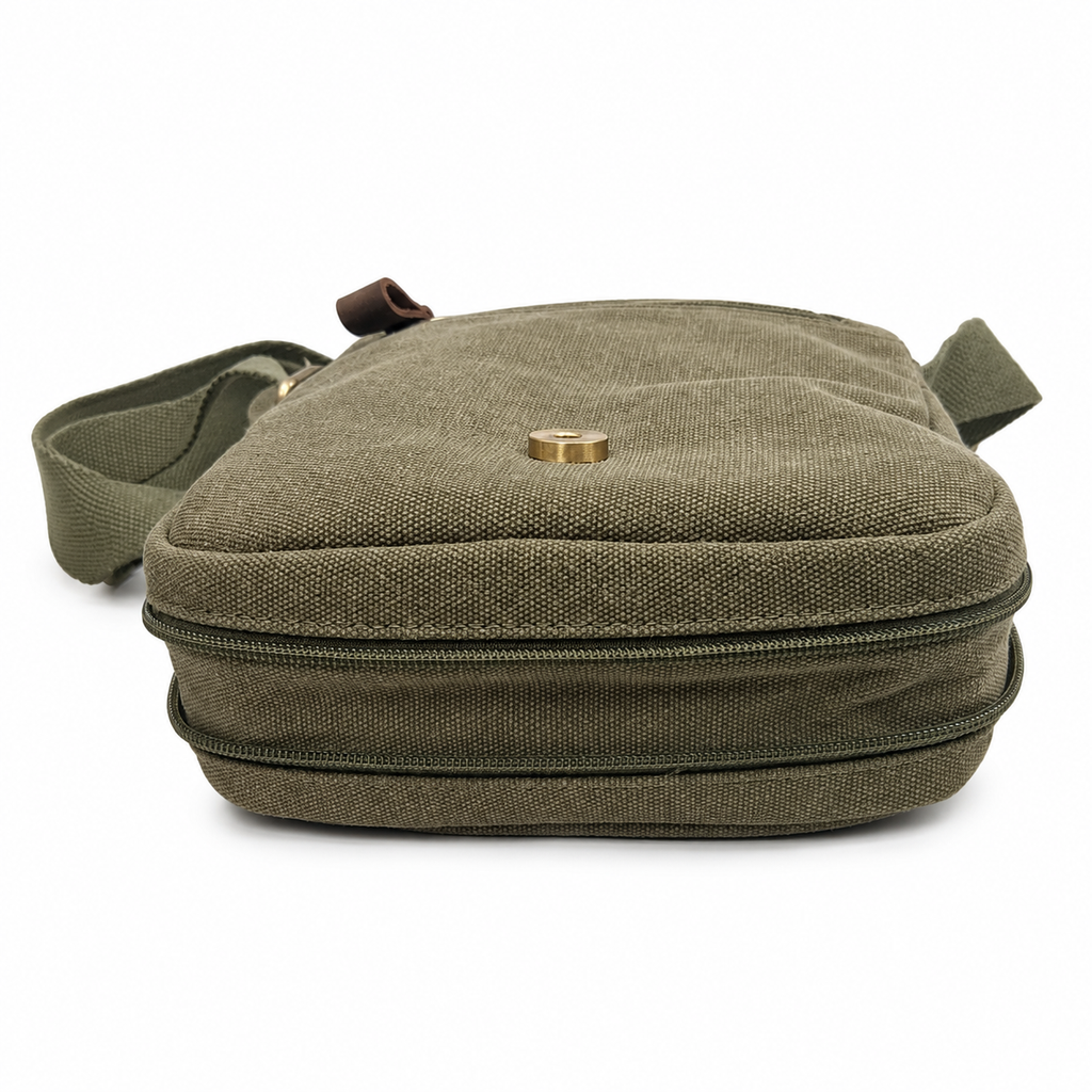Tracolla Media in Canvas e pelle Aeronautica Militare AM610 Canvas