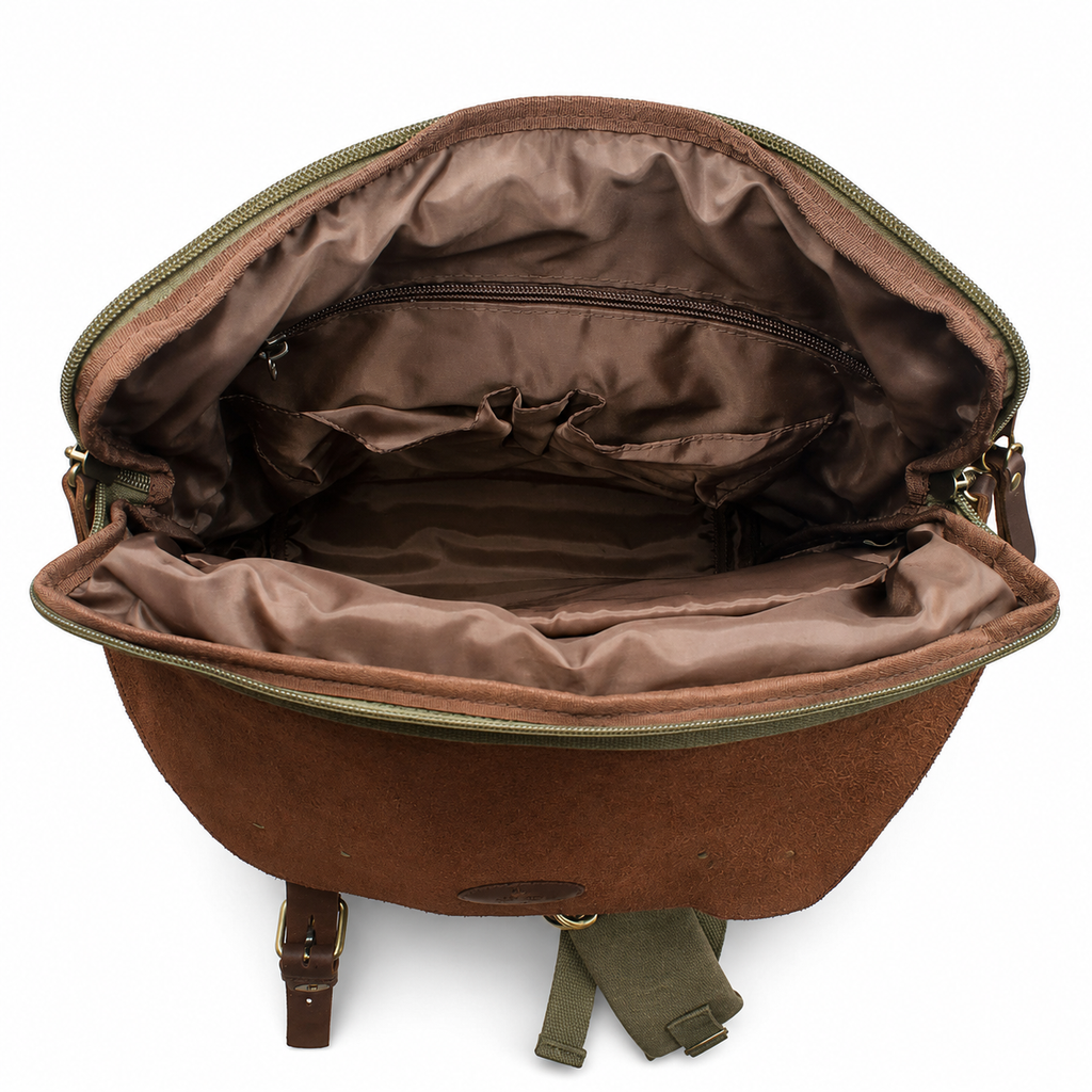 Zaino in Canvas e pelle Aeronautica Militare AM613 Canvas