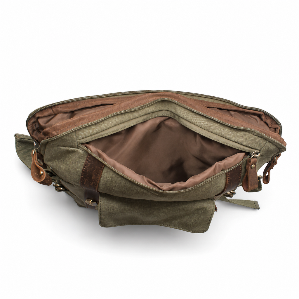 Zaino in Canvas e pelle Aeronautica Militare AM613 Canvas