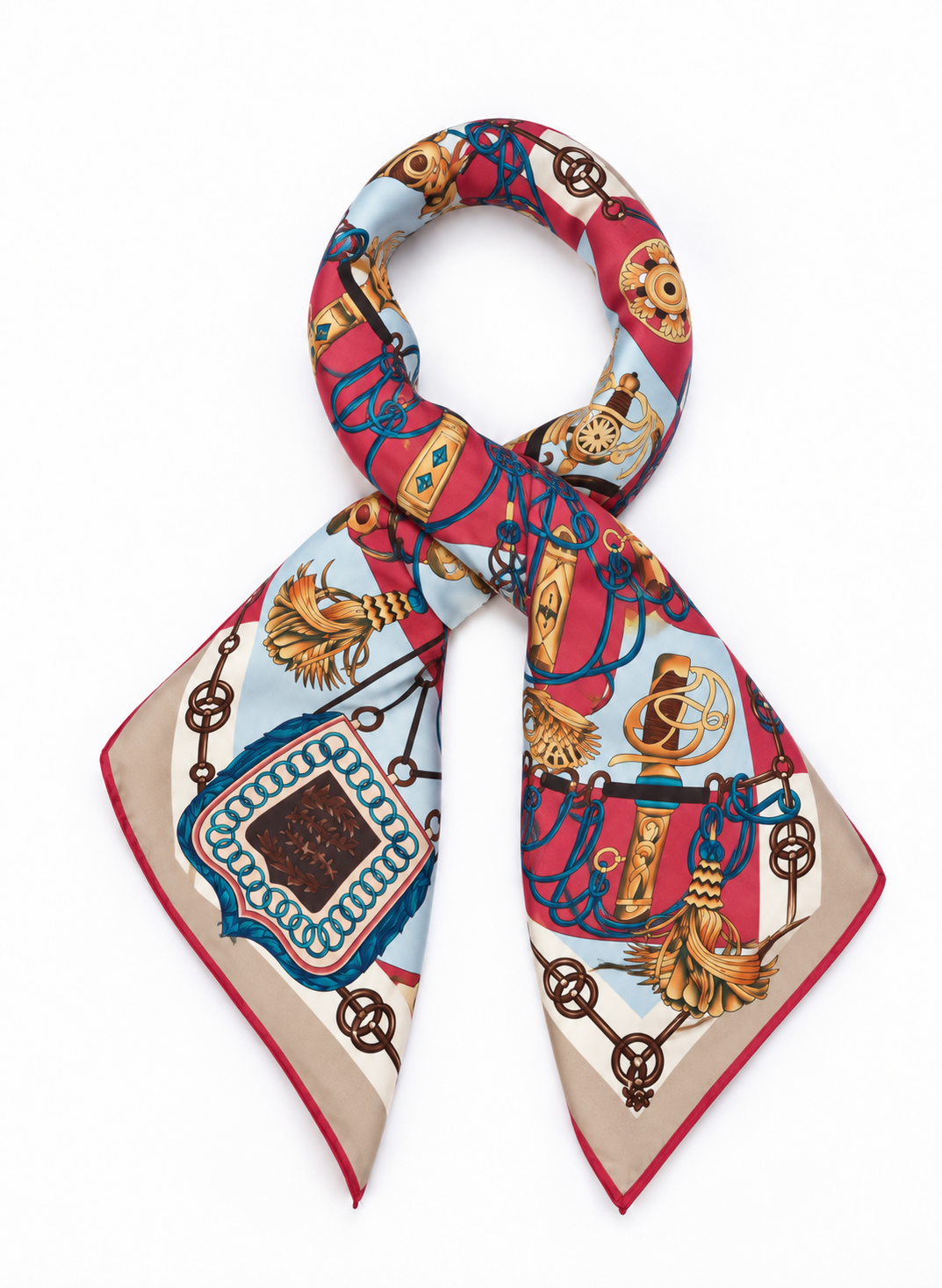 Foulard Fantasia Sellier in Viscosa 70 × 70 cm