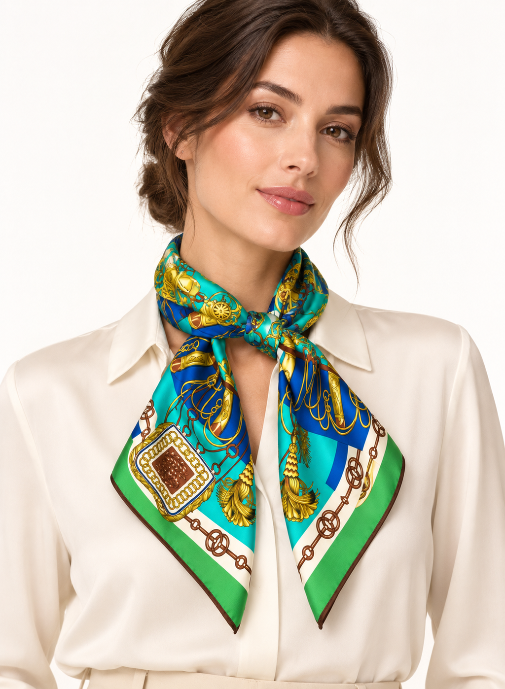 Foulard Fantasia Sellier in Viscosa 70 × 70 cm