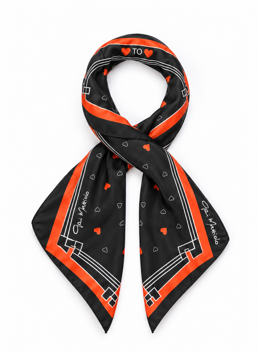 Foulard Dieci di Cuori Love to Love by Gai Mattiolo 60 × 60 cm