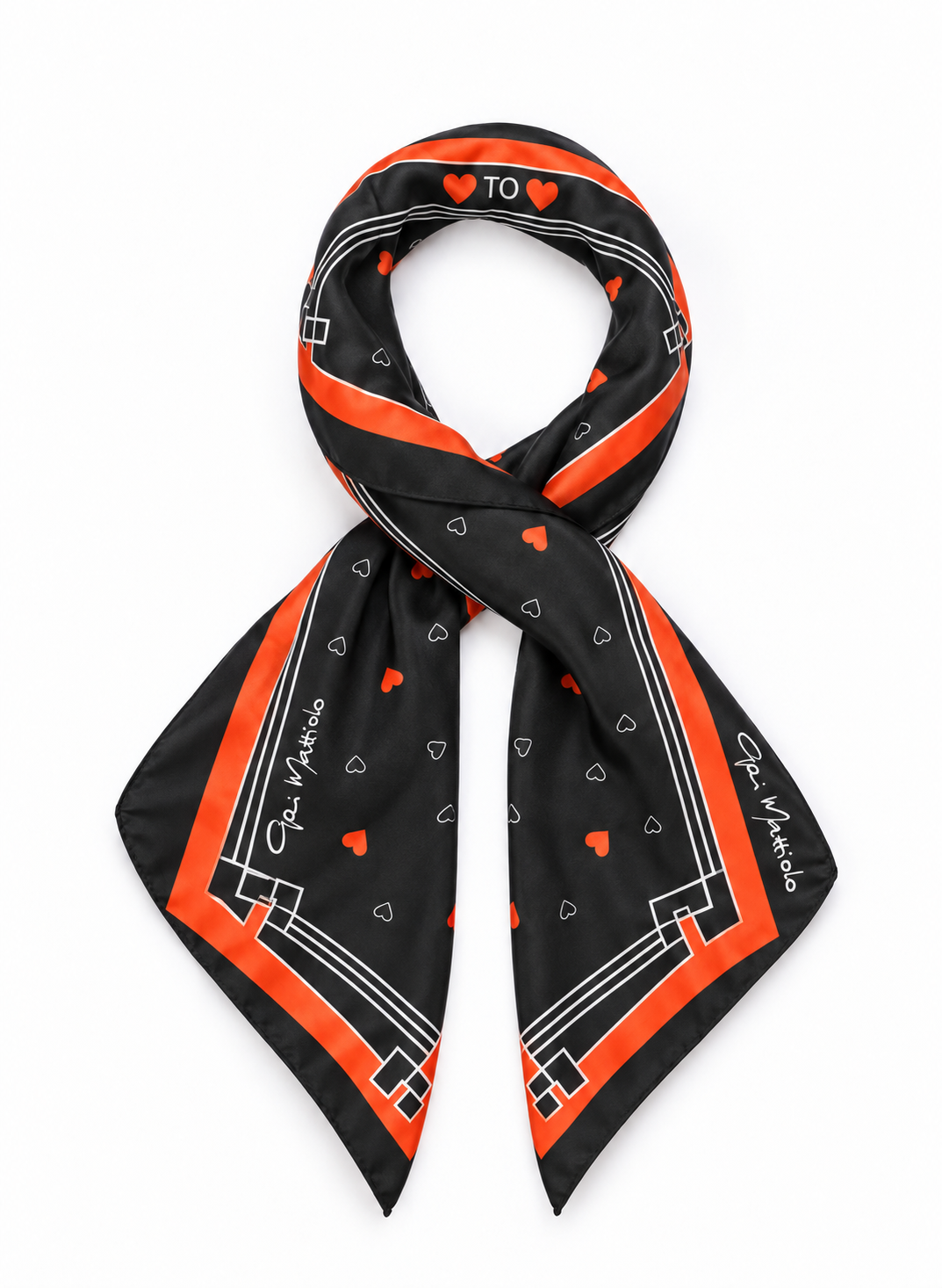 Foulard Dieci di Cuori Love to Love by Gai Mattiolo 60 × 60 cm