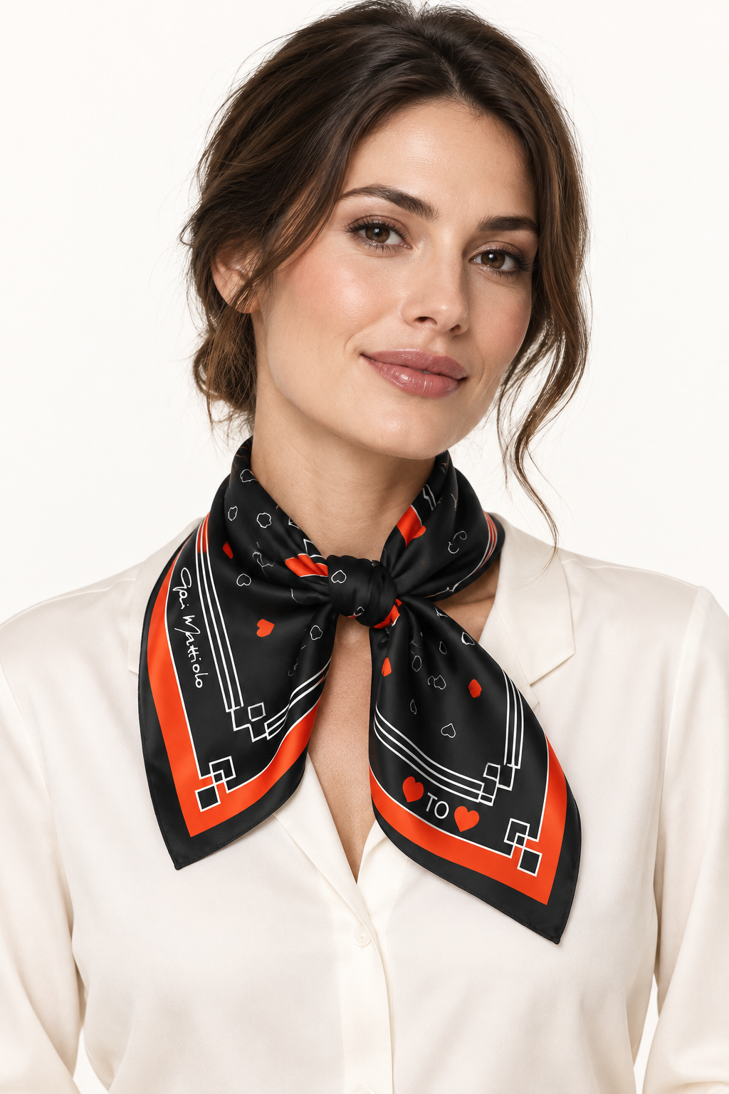Foulard Dieci di Cuori Love to Love by Gai Mattiolo 60 × 60 cm