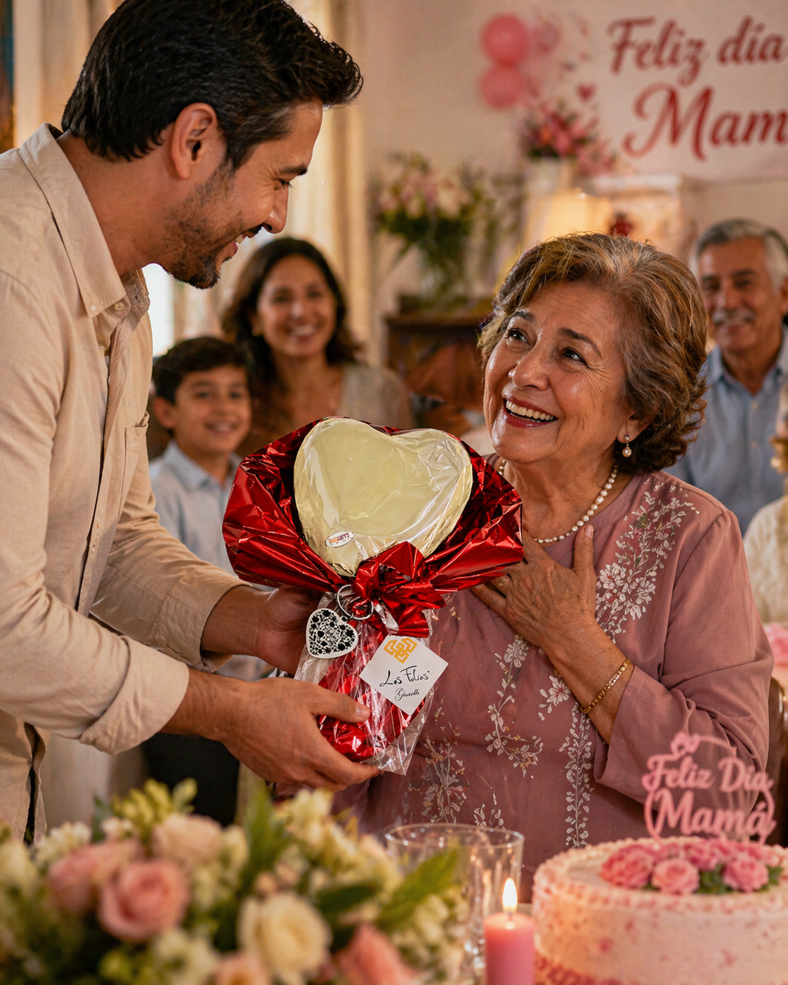 Cuore di Cioccolato Bianco doppia sorpresa