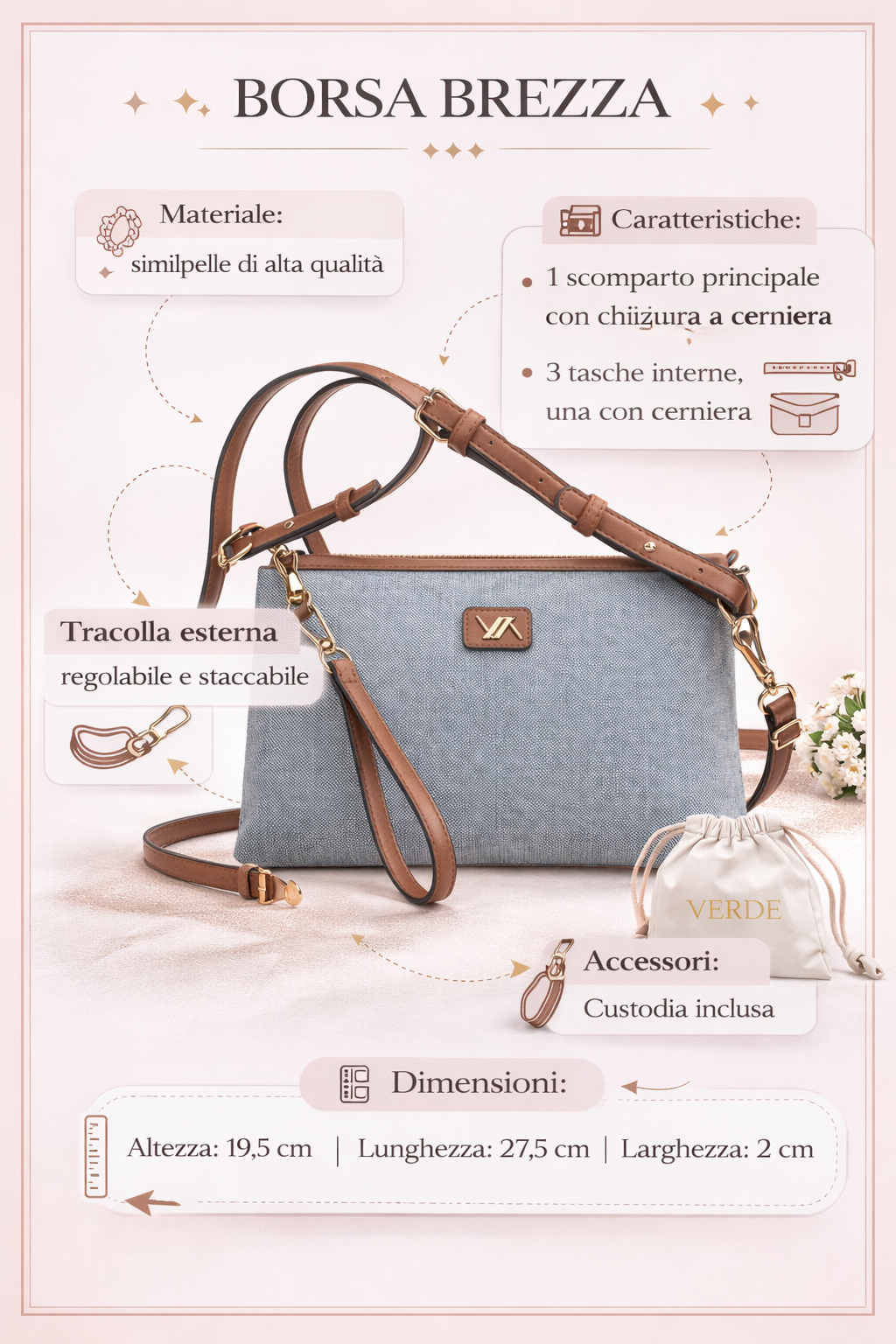 Mini bag Brezza - Verde Fashion