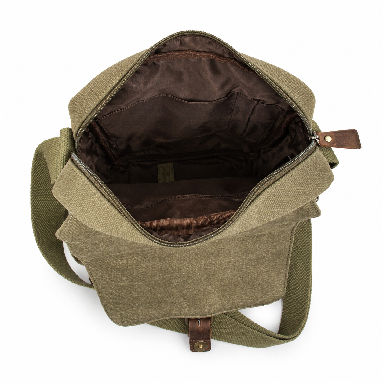 Tracolla Grande in Canvas e pelle Aeronautica Militare AM611 Canvas