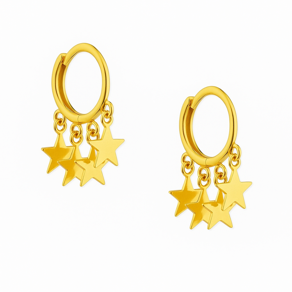Singolo orecchino con stelle