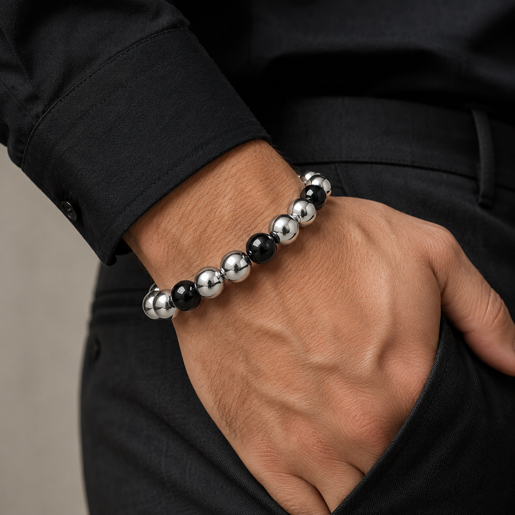 Bracciale Bracciale Sfere XL 10mm in acciaio inox Personal - Brand Gioielli