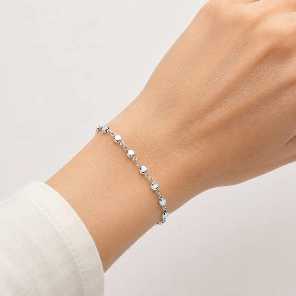 Bracciale Piastrine in acciaio inox Basi - Brand Gioielli