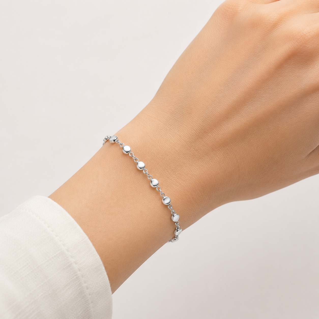 Bracciale Piastrine in acciaio inox Basi - Brand Gioielli