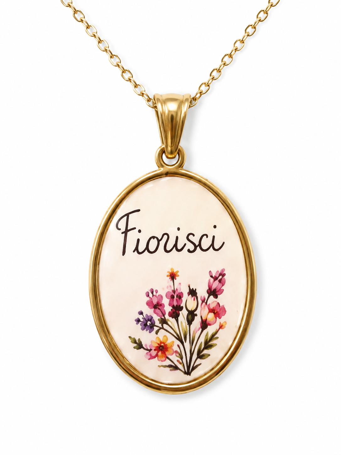 Collana in acciaio inox "Fiorisci"