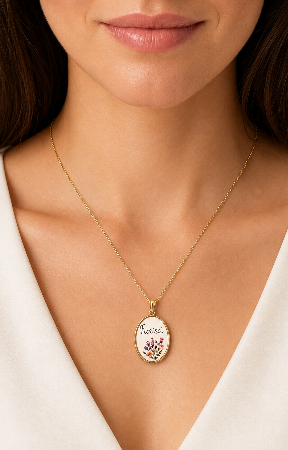 Collana in acciaio inox "Fiorisci"