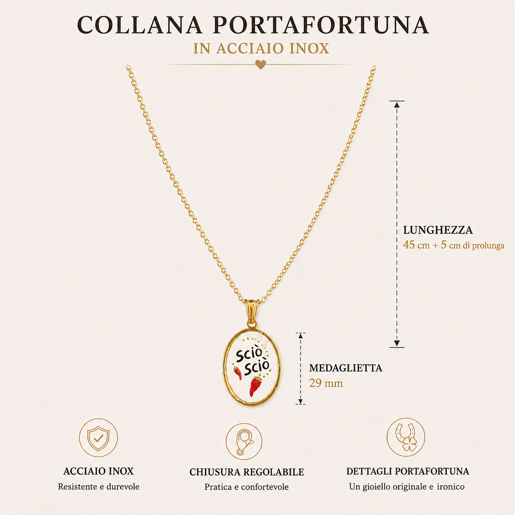 Collana in acciaio inox "Sciò Sciò"