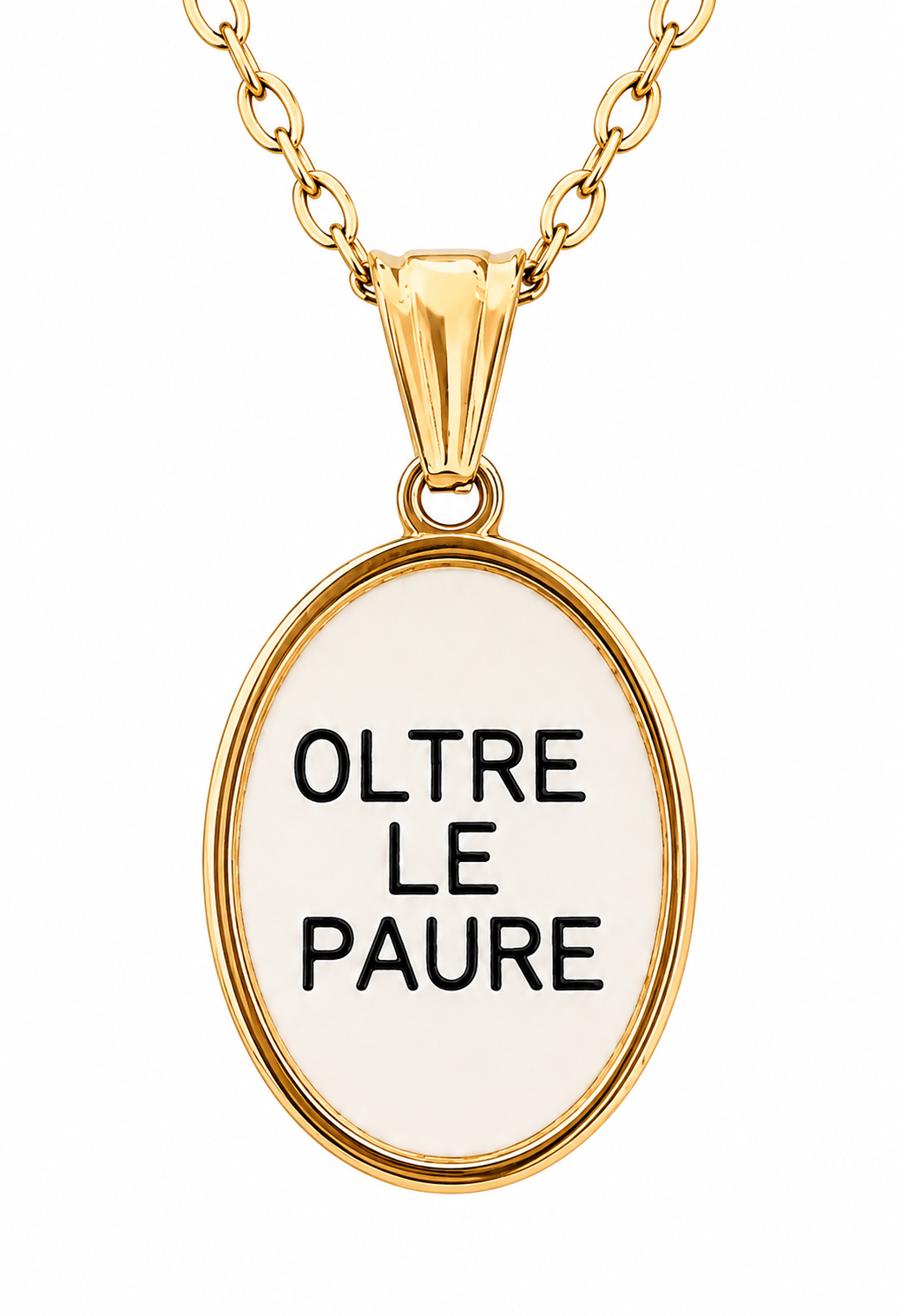 Collana in acciaio inox "Oltre le paure"