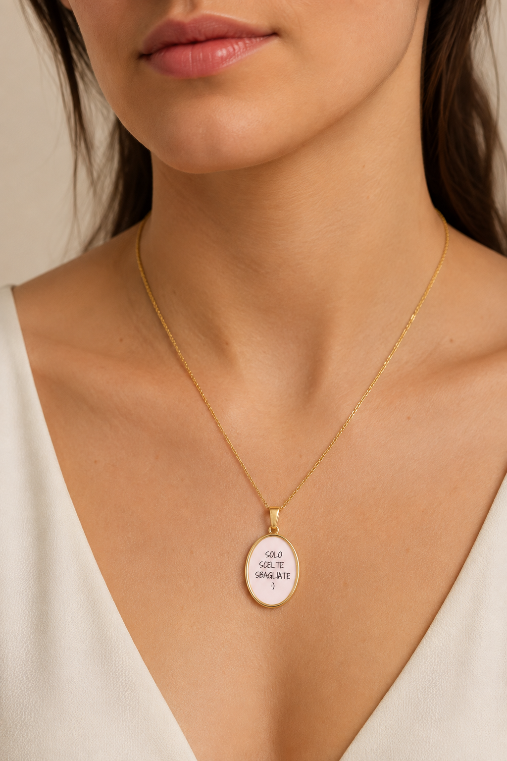 Collana in acciaio inox "Solo scelte sbagliate"