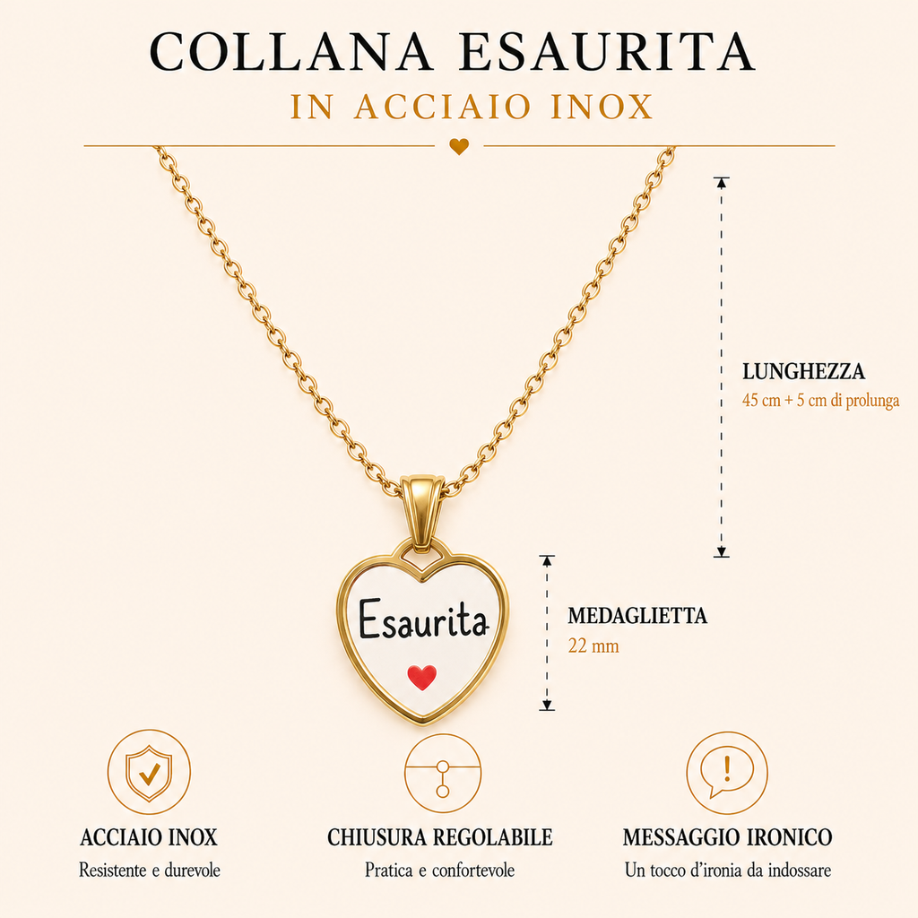 Collana in acciaio inox "Esaurita"