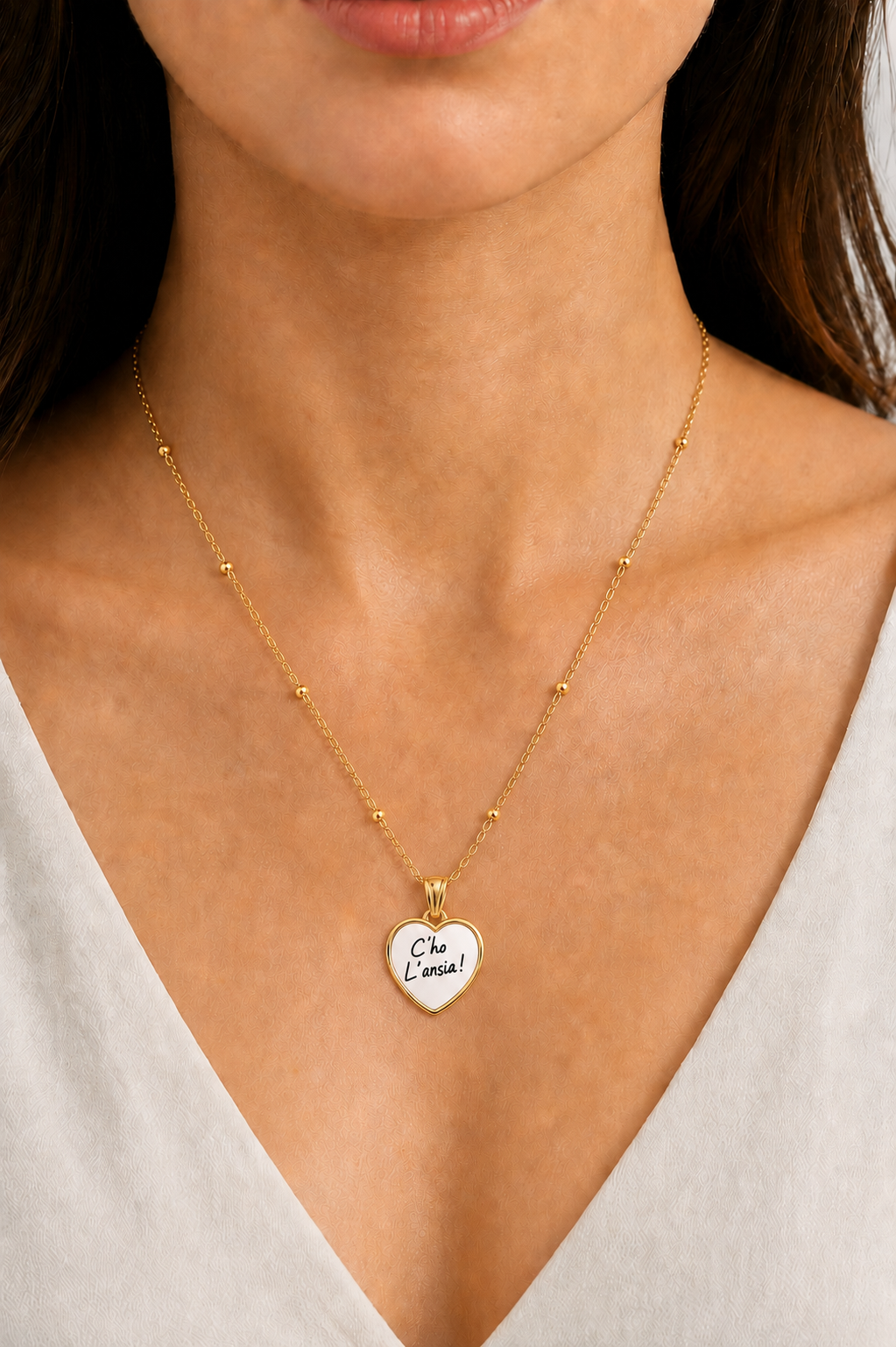 Collana in acciaio inox "C'ho l'ansia"