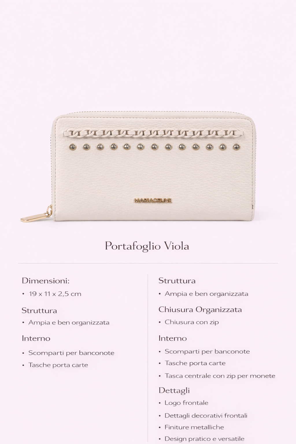 Portafoglio Viola Big - Maria Celine