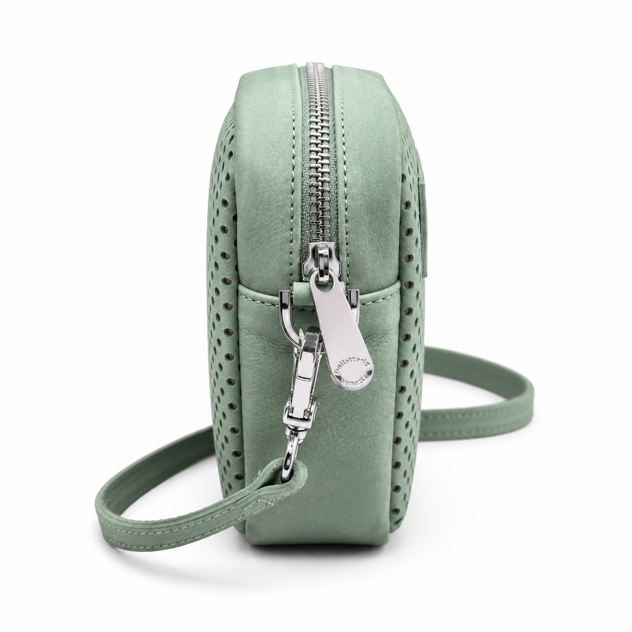 Borsa Tracolla piccola in pelle Nabuk forellata Pelletteria Veneta Forello in vera pelle