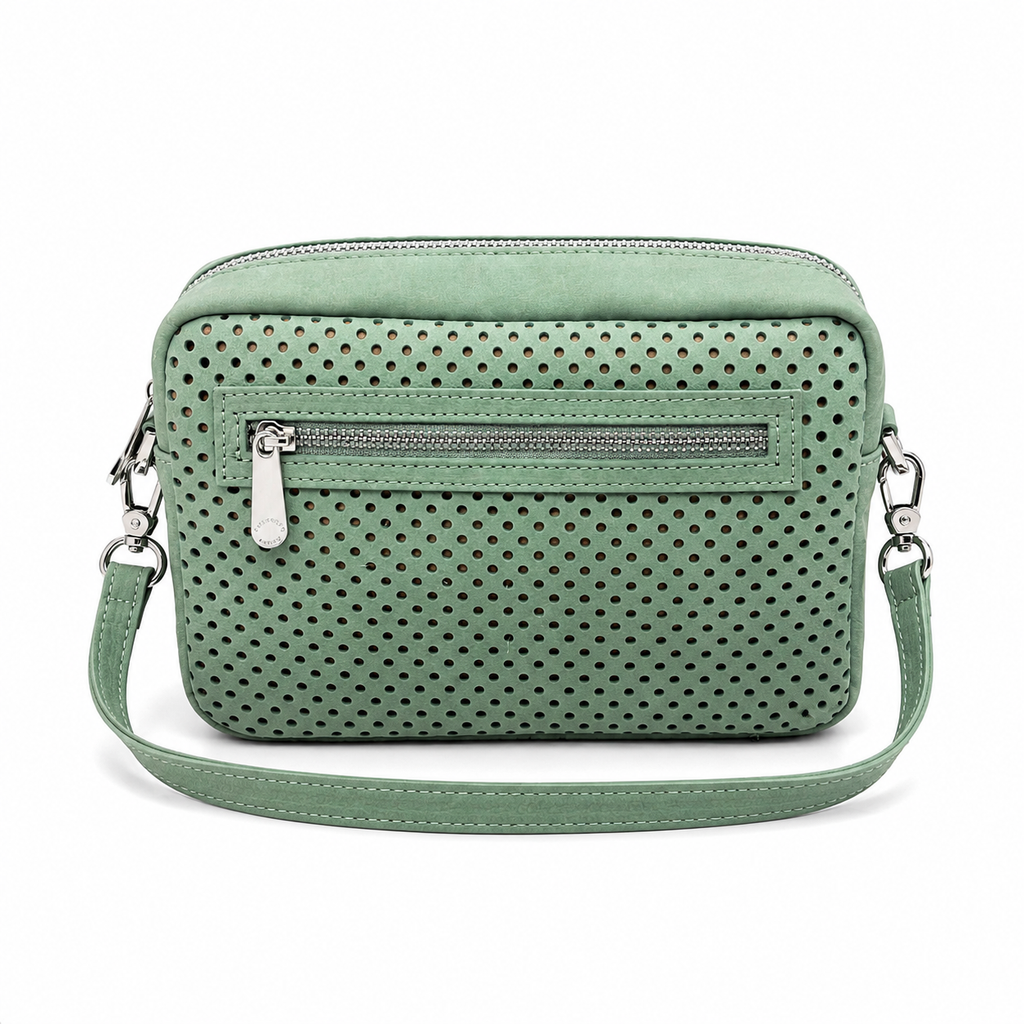 Borsa Tracolla piccola in pelle Nabuk forellata Pelletteria Veneta Forello in vera pelle