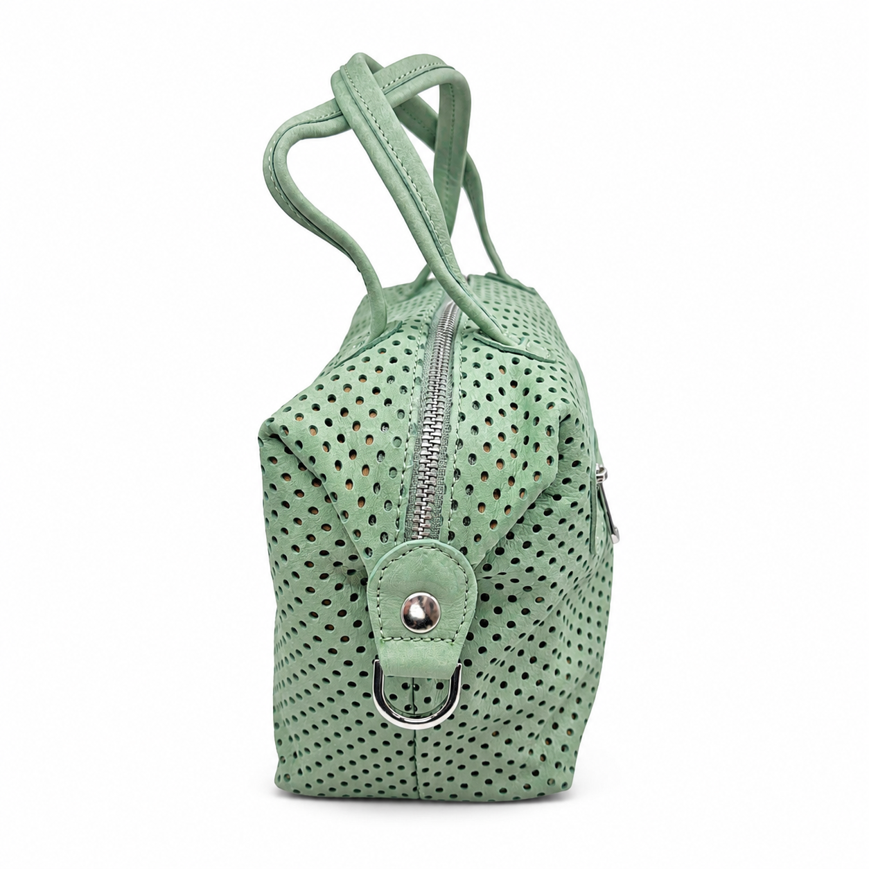 Borsa Bauletto medio in pelle Nabuk forellata Pelletteria Veneta Forello in vera pelle
