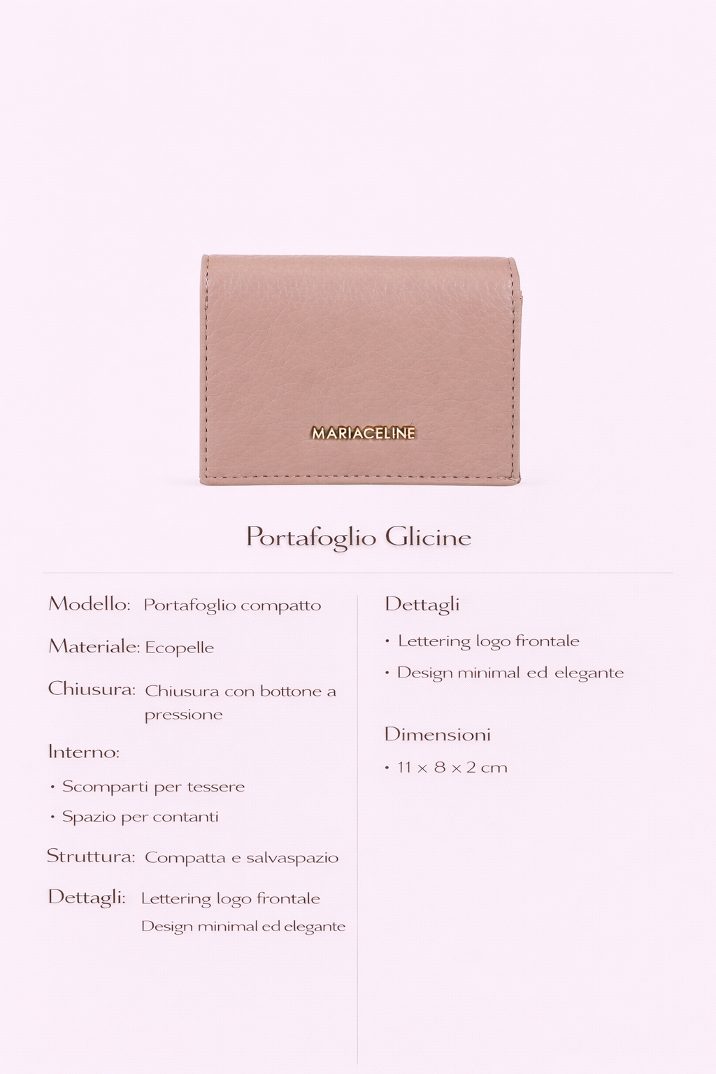 Portafoglio Glicine - Maria Celine
