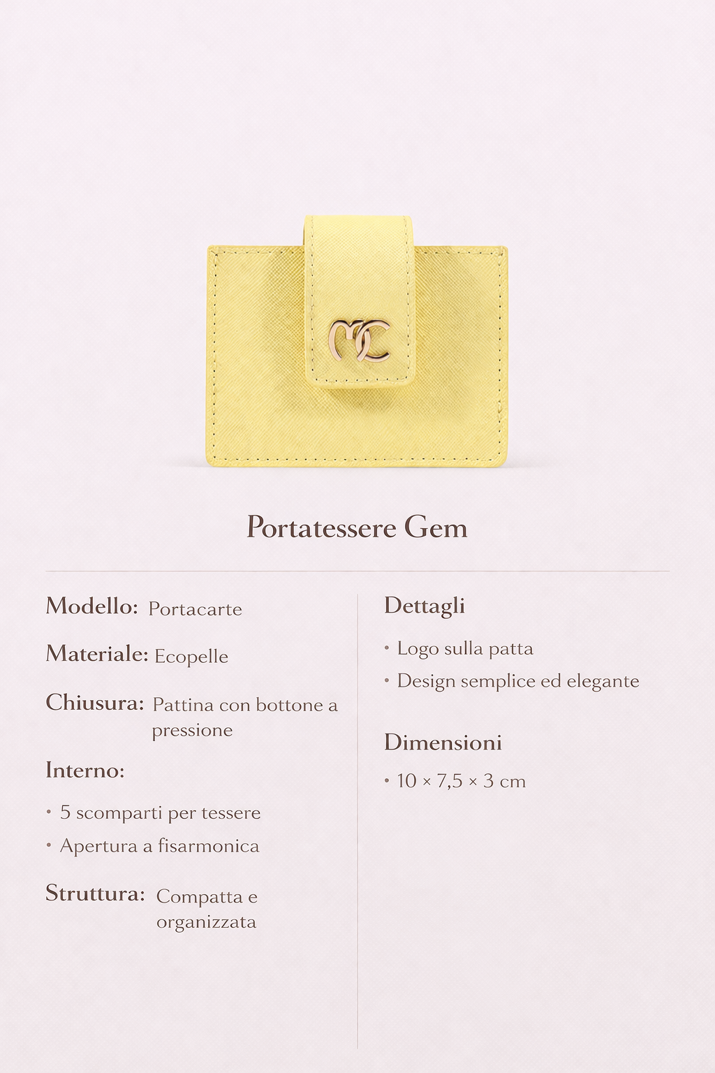 Portatessere Gem - Maria Celine