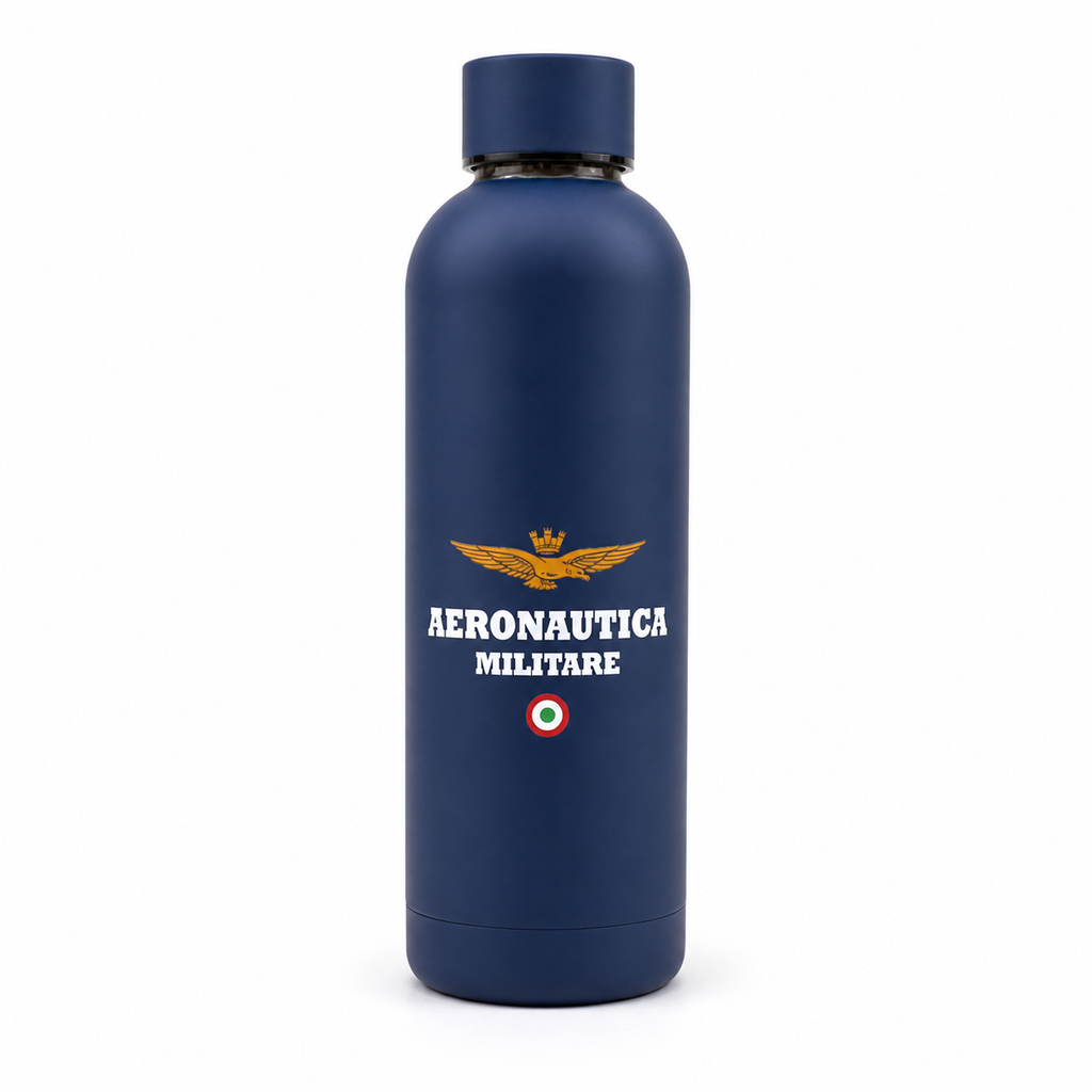 Borraccia Aeronautica Militare AM0931 in acciaio blu semplice