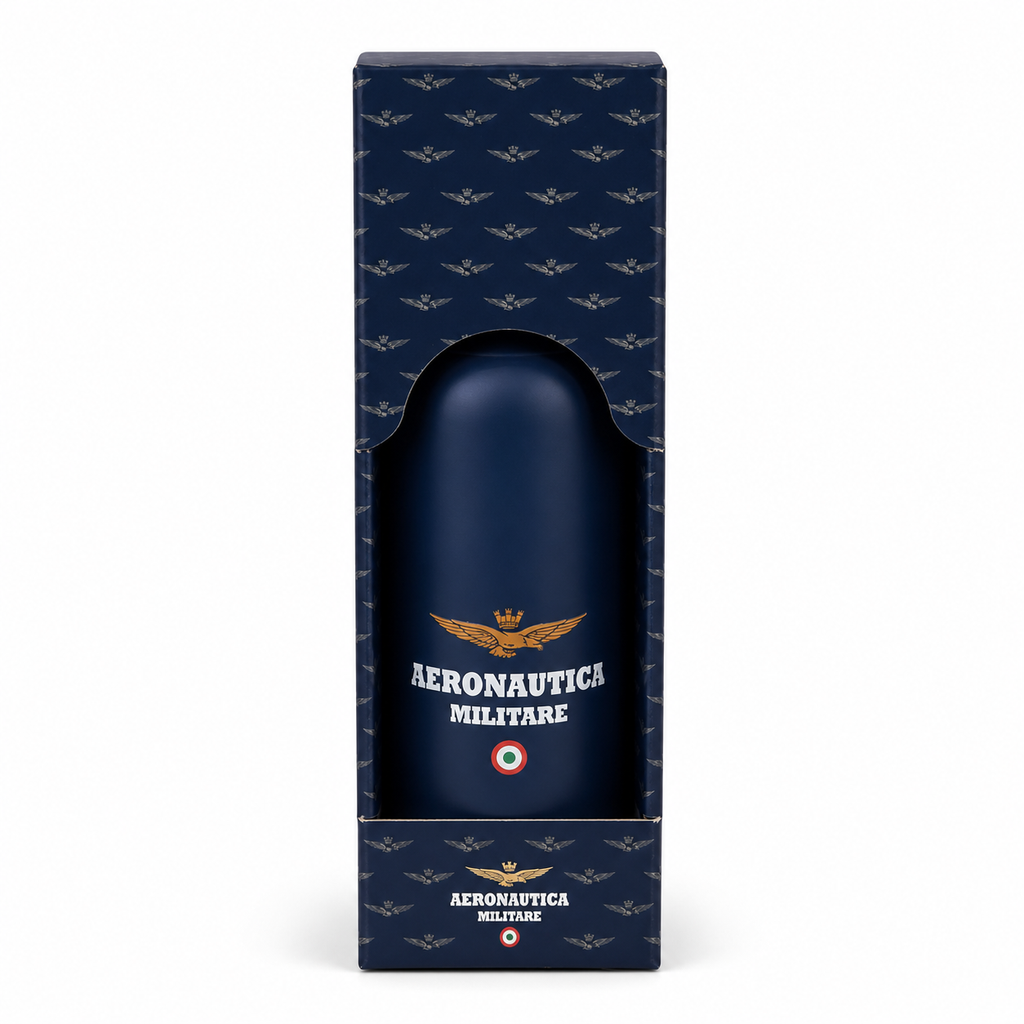 Borraccia Aeronautica Militare AM0931 in acciaio blu semplice