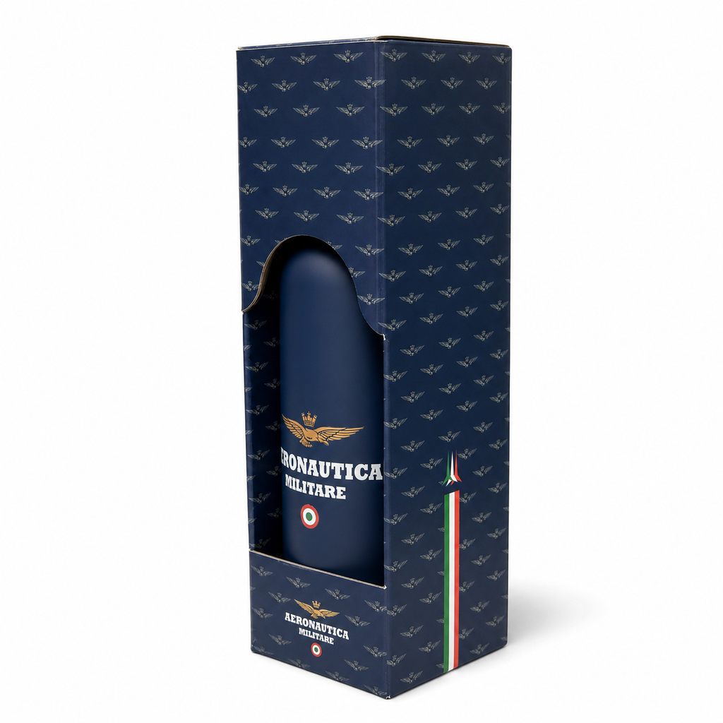 Borraccia Aeronautica Militare AM0931 in acciaio blu semplice