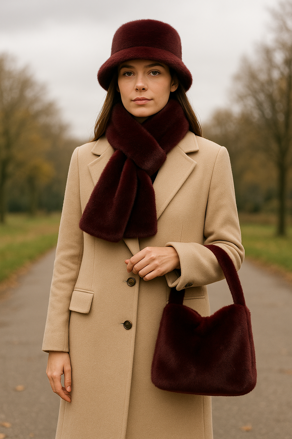 Sciarpa e Cappello in Pelliccia Nuvelle