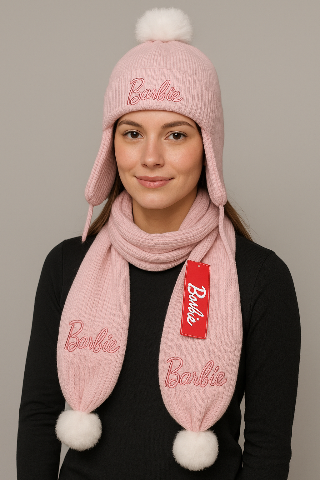 Set Cappello e Sciarpa Pompon - Barbie