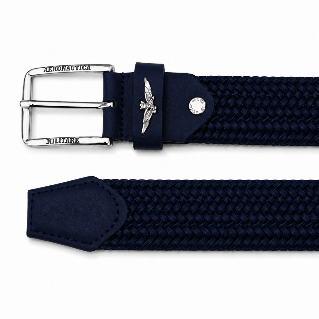Cintura Uomo Elastica Aeronautica Militare AM416 in Vera Pelle