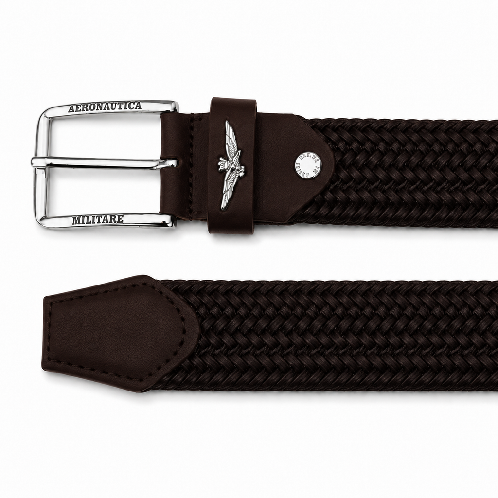 Cintura Uomo Elastica Aeronautica Militare AM416 in Vera Pelle