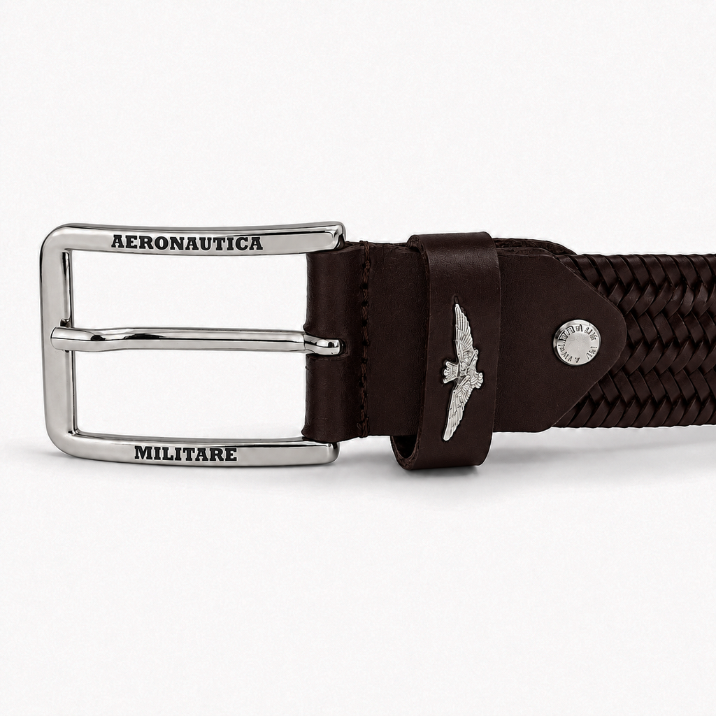 Cintura Uomo Elastica Aeronautica Militare AM416 in Vera Pelle