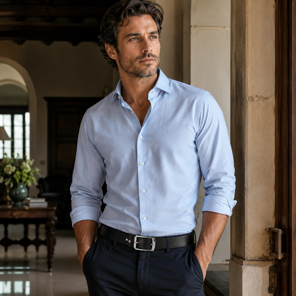 Cintura Uomo Aeronautica Militare AM403 in Vera Pelle