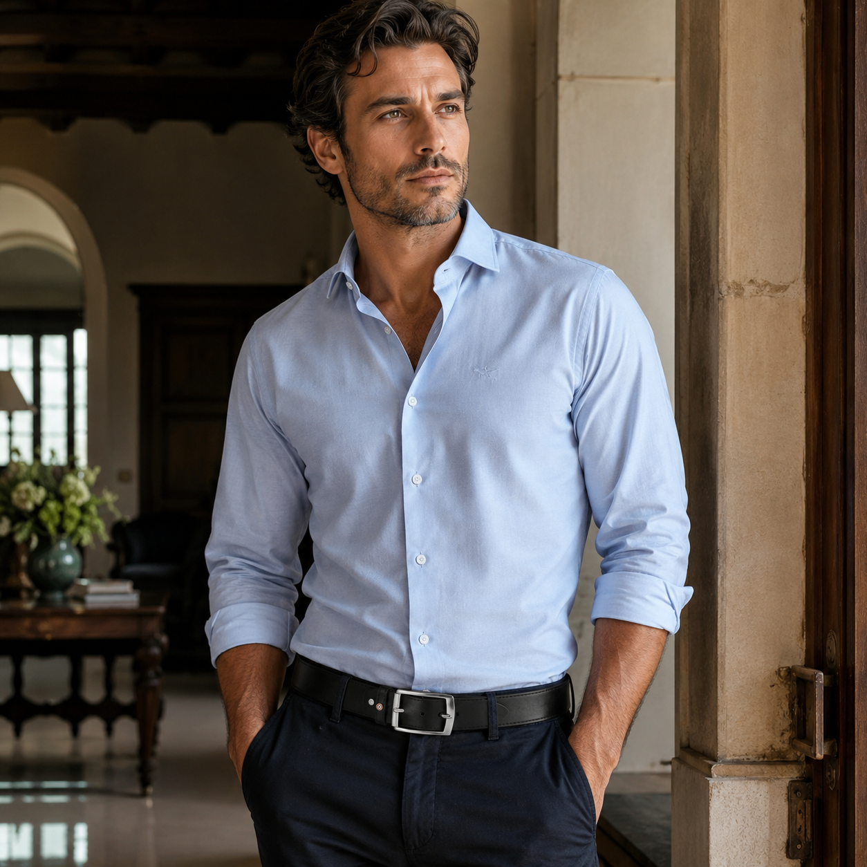 Cintura Uomo Aeronautica Militare AM403 in Vera Pelle