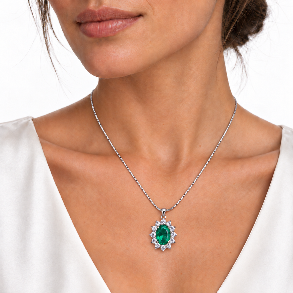 Collana Royale Ovale 14x16 mm in Argento 925 Rodiato