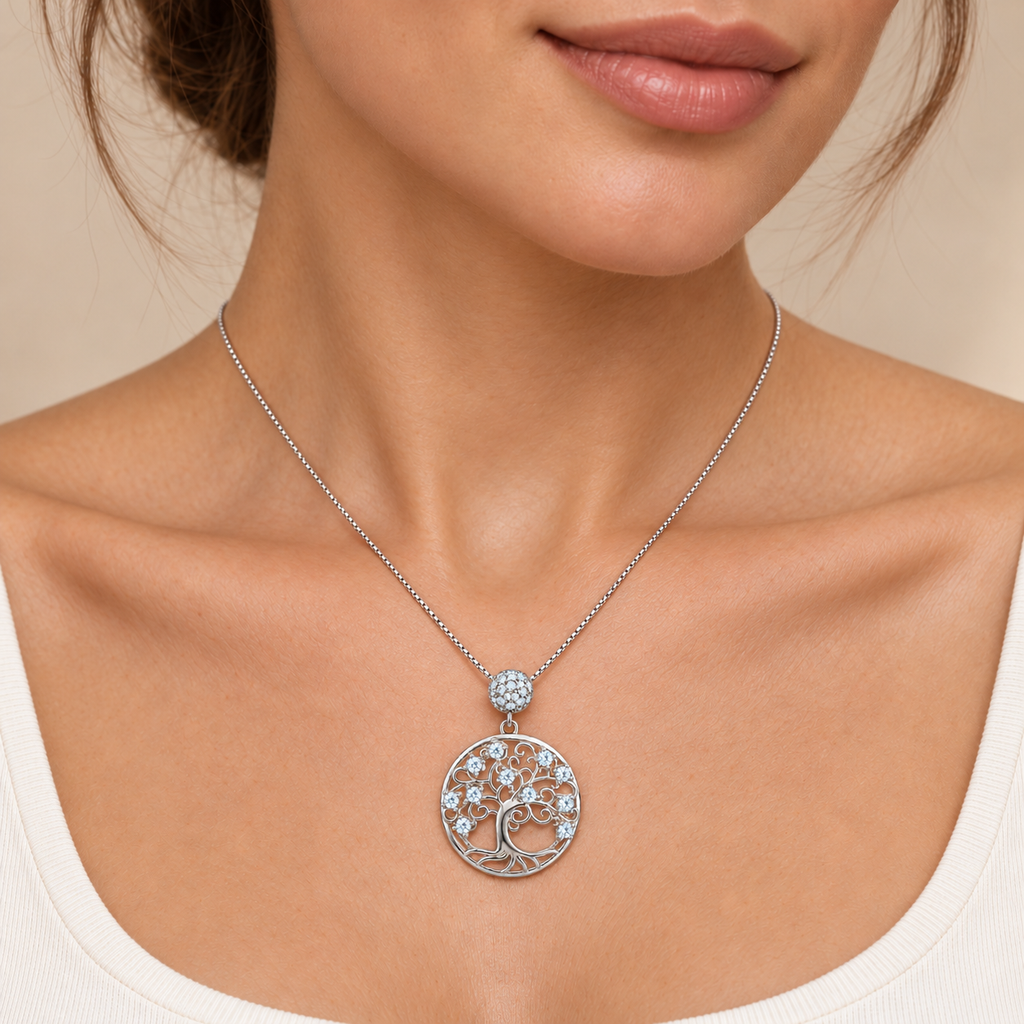 Collana con Ciondolo Albero della Vita in Argento 925