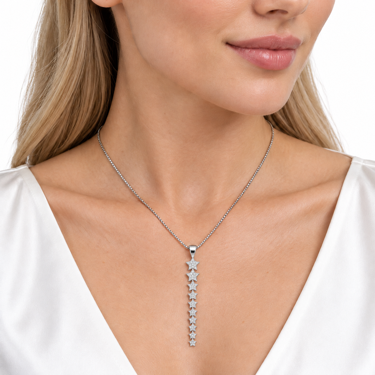 Collana con Stelle Degradè in Argento 925