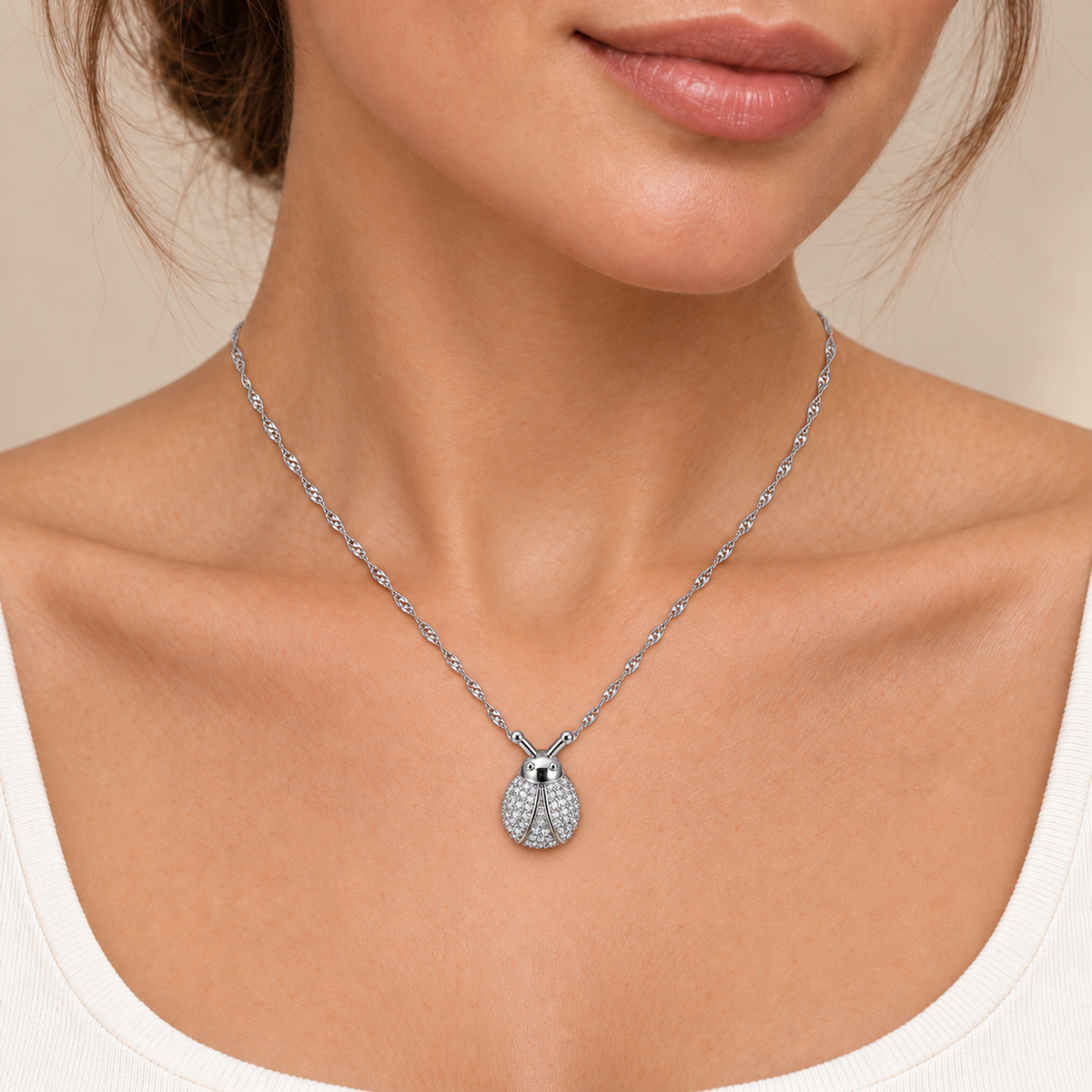 Collana con Ciondolo Coccinella in Argento 925