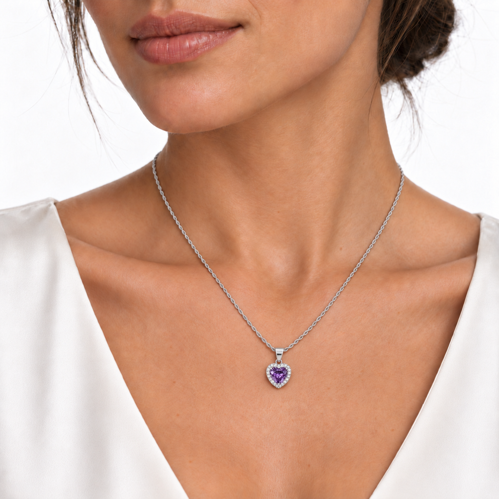 Collana Royal Cuore in Argento 925 Rodiato