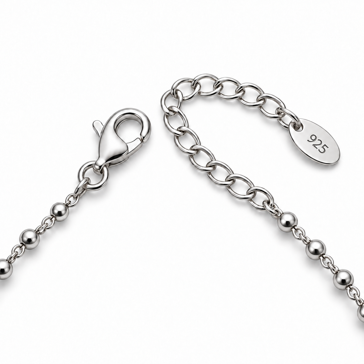 Collana Rosario con Figure con strass in Argento 925 rodiato