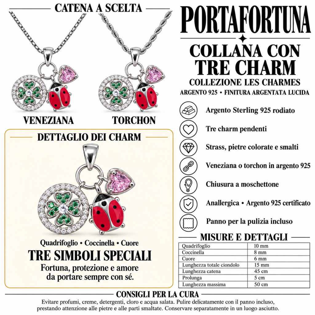 Collana Portafortuna in Argento 925
